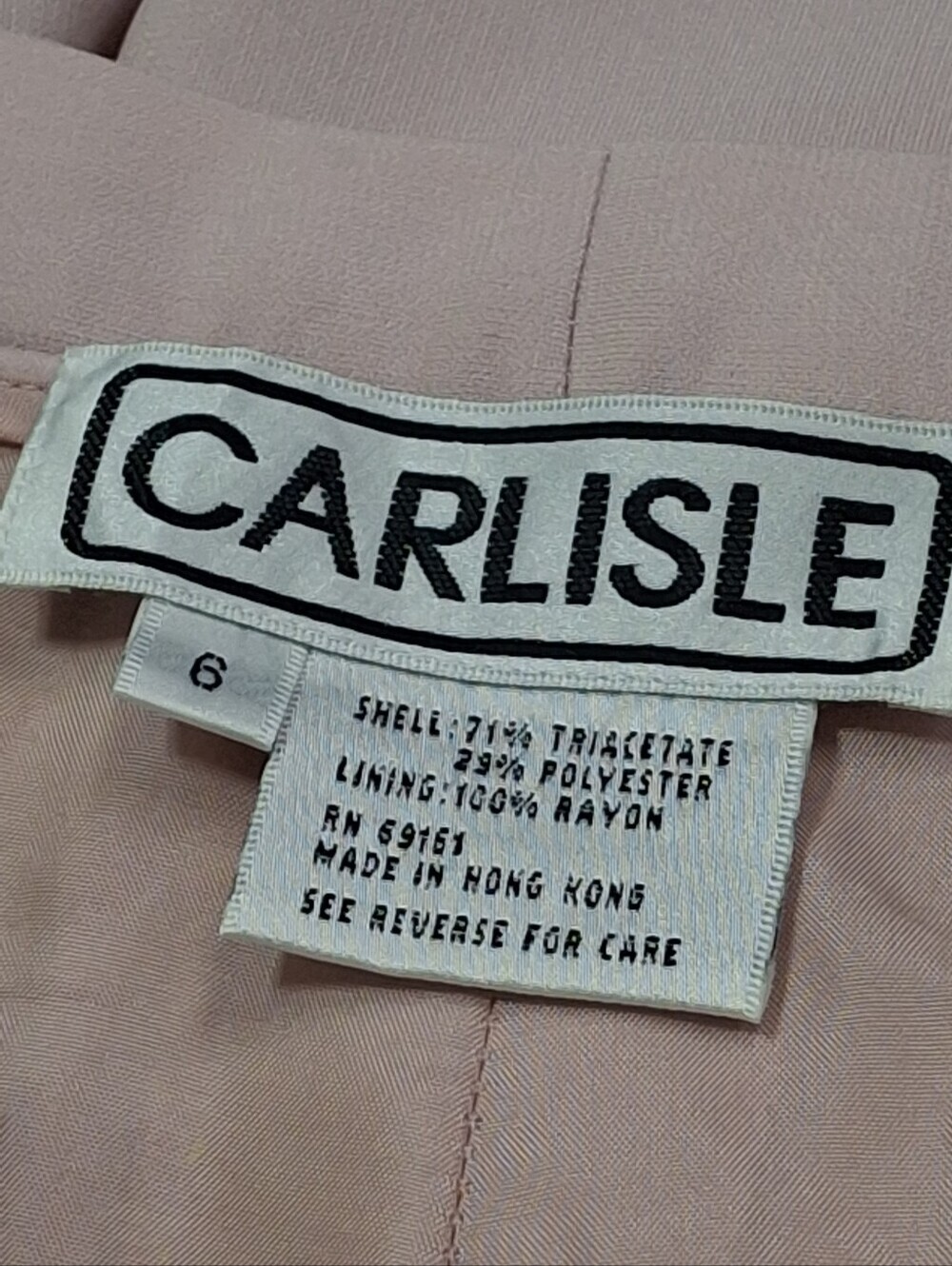 Carlisle Vintage Blush Pink Pant Suit Set– Blazer & Wide Leg Pants Women Size 6 - Picture 11 of 16